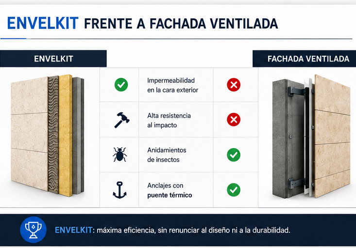 Ficha comparativa ENVELKIT frente a fachada ventilada